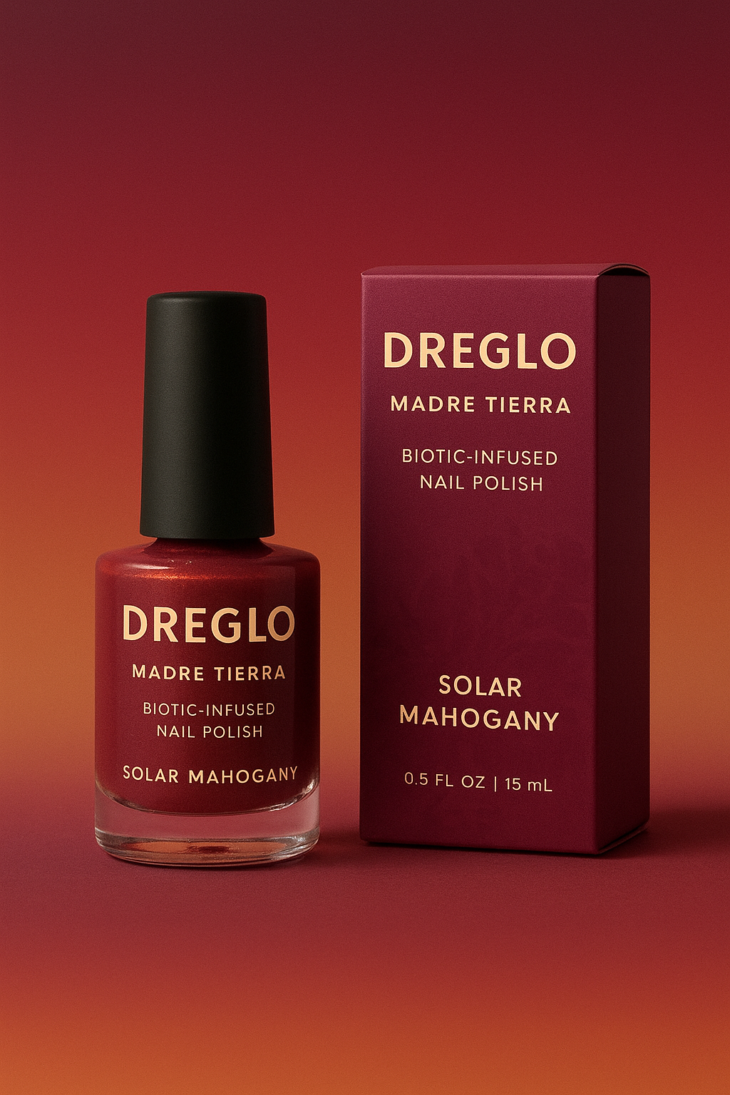 Madre Tierra Biotic-Infused Nail Polish-Solar Mahogany